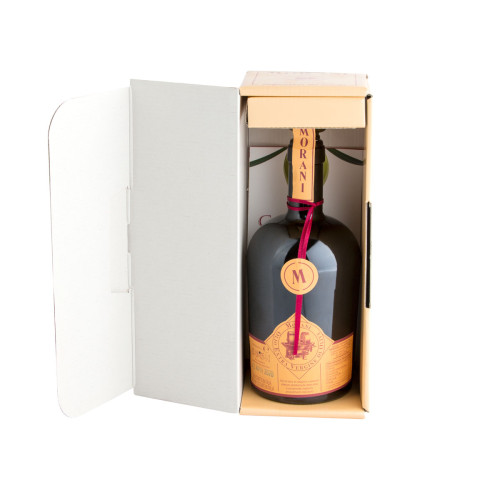 0,75 LITER-GLOCKENFLASCHE MIT GLASKORKEN, VERPACKT IN EINER SCHACHTEL