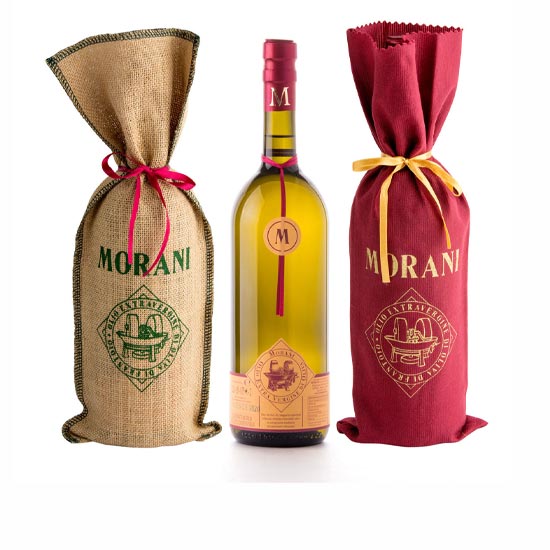 Bottiglia da 1 litro con sacco in juta